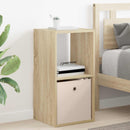 Sengebord 2 pcs Sonoma eg 35 x 32 x 68,5 cm Konstrueret træ
