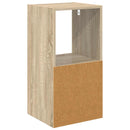 Sengebord 2 pcs Sonoma eg 35 x 32 x 68,5 cm Konstrueret træ