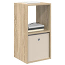 Sengebord 2 pcs Sonoma eg 35 x 32 x 68,5 cm Konstrueret træ