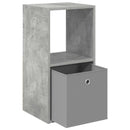 Sengebord Beton Grå 35 x 32 x 68,5 cm Konstrueret træ