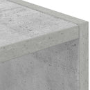 Sengebord 2 pcs Beton Grå 35 x 32 x 68,5 cm Konstrueret træ