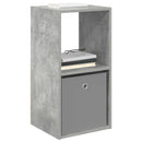 Sengebord 2 pcs Beton Grå 35 x 32 x 68,5 cm Konstrueret træ
