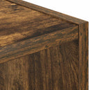 Sengebord 2 pcs Røget eg 35 x 32 x 68,5 cm Konstrueret træ
