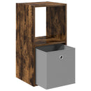 Sengebord 2 pcs Røget eg 35 x 32 x 68,5 cm Konstrueret træ