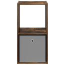 Sengebord 2 pcs Røget eg 35 x 32 x 68,5 cm Konstrueret træ