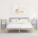 Sengebord 2 pcs Grå Sonoma 35 x 32 x 68,5 cm Konstrueret træ