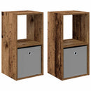 Sengebord 2 pcs Gammelt træ 35 x 32 x 68,5 cm Konstrueret træ