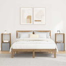 Sengebord med skuffe 2 pcs Artisan Egetræ 35 x 32 x 68,5 cm