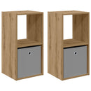 Sengebord med skuffe 2 pcs Artisan Egetræ 35 x 32 x 68,5 cm