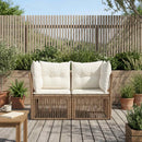 Havemøbelsofa 2-Antal sæder Beige polyrattan