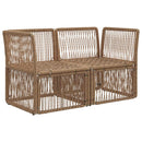 Havemøbelsofa 2-Antal sæder Beige polyrattan