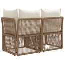 Havemøbelsofa 2-Antal sæder Beige polyrattan