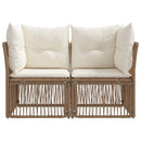 Havemøbelsofa 2-Antal sæder Beige polyrattan