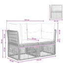 Havemøbelsofa 2-Antal sæder Beige polyrattan