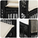 Havemøbelsofa 2-Antal sæder Sort polyrattan