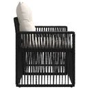 Havemøbelsofa 2-Antal sæder Sort polyrattan