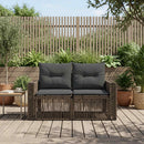 Havemøbelsofa 2-Antal sæder Grå polyrattan