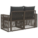 Havemøbelsofa 2-Antal sæder Grå polyrattan