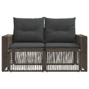 Havemøbelsofa 2-Antal sæder Grå polyrattan