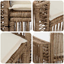 Havemøbelsofa 2-Antal sæder Beige polyrattan