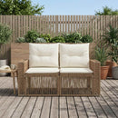 Havemøbelsofa 2-Antal sæder Beige polyrattan