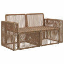 Havemøbelsofa 2-Antal sæder Beige polyrattan