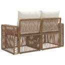 Havemøbelsofa 2-Antal sæder Beige polyrattan