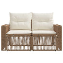Havemøbelsofa 2-Antal sæder Beige polyrattan