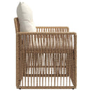 Havemøbelsofa 2-Antal sæder Beige polyrattan