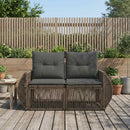 Havemøbelsofa 2-Antal sæder Grå polyrattan