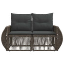 Havemøbelsofa 2-Antal sæder Grå polyrattan