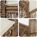 Havemøbelsofa 2-Antal sæder Beige polyrattan