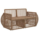 Havemøbelsofa 2-Antal sæder Beige polyrattan