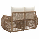 Havemøbelsofa 2-Antal sæder Beige polyrattan