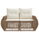 Havemøbelsofa 2-Antal sæder Beige polyrattan