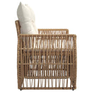 Havemøbelsofa 2-Antal sæder Beige polyrattan