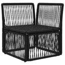Hjørnesofa enhed Sort polyrattan
