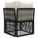 Hjørnesofa enhed Sort polyrattan