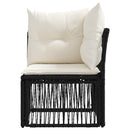 Hjørnesofa enhed Sort polyrattan