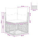 Hjørnesofa enhed Sort polyrattan