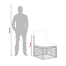 Armløs sofa enhed Grå polyrattan