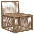 Armløs sofa enhed Beige polyrattan