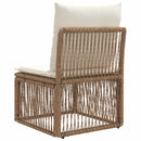 Armløs sofa enhed Beige polyrattan