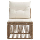 Armløs sofa enhed Beige polyrattan