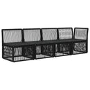 4-personers sofa med venstre arm 4 pcs 4-Antal sæder Sort