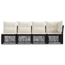 4-personers sofa med venstre arm 4 pcs 4-Antal sæder Sort