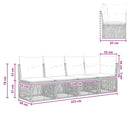 4-personers sofa med venstre arm 4 pcs 4-Antal sæder Beige