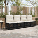 4-sæders sofa 4 stk. 4-Antal sæder Sort polyrattan