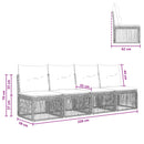 4-sæders sofa 4 pcs 4-Antal sæder Sort polyrattan