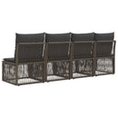 4-sæders sofa 4 pcs 4-Antal sæder Grå polyrattan